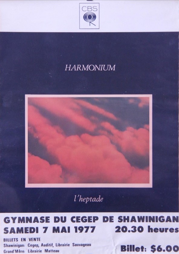 harmonium en Mauricie, ancienne affiche Shawinigan